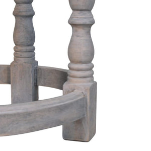 Rustic Charm Stool | Solid Mango Wood | Natural Finish | Handcrafted Accent Seat