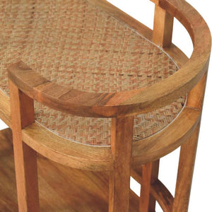 Saffron Rattan Butler Table | Rattan Texture | Accent Furniture