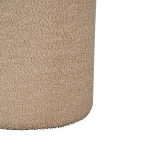 Serenity Round Footstool | Upholstered Ottoman | Soft Circular Accent Design