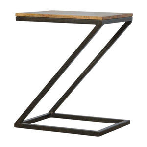 Side Table | Iron Base | Industrial-Inspired Living Room Accent