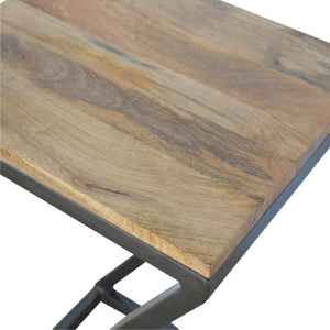 Side Table | Iron Base | Industrial-Inspired Living Room Accent