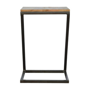Side Table | Iron Base | Industrial-Inspired Living Room Accent