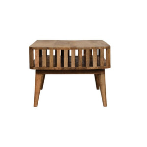 Slatted Coffee Table | Solid Mango Wood | Oak-ish Finish