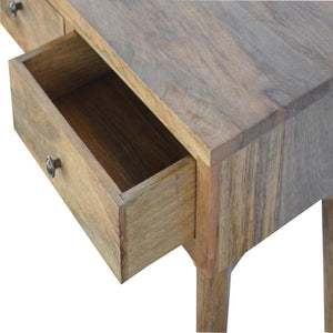 Slim Mango Wood Console Table | 3 Drawers | Nordic Legs