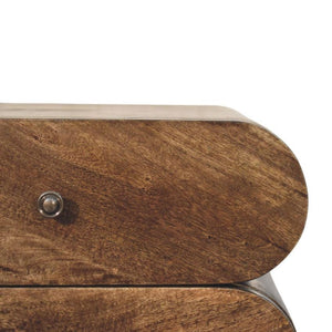 Slimline 2 Drawer Bedside | Solid Wood Narrow Nightstand
