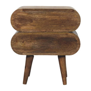 Slimline 2 Drawer Bedside | Solid Wood Narrow Nightstand