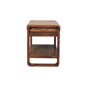 Small Buffalo Slatted Hallway Bench | Compact Entryway Seating