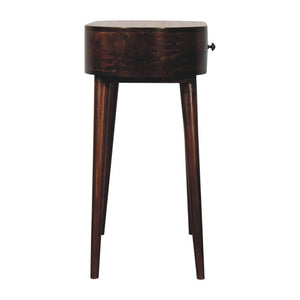 Small Rounded Console | Solid Mango Wood | California Walnut Finish