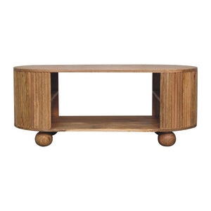 Soba Ball Open Coffee Table | Open Storage | Sculptural Ball Detail