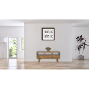 Solid Mango Wood TV Unit | 3 Drawers | Triple Open Shelves
