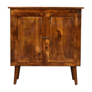 Solid Nordic Cabinet | Chestnut Finish | Scandinavian Storage