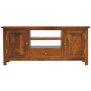Solid Wood Media Unit | Natural Timber | TV & Entertainment Storage