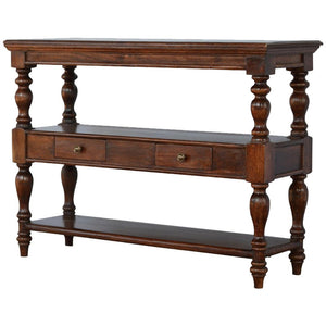 Solid Wood Turned Leg Console Table | Natural Timber | Classic Hallway Design