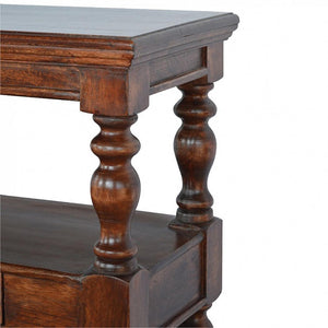 Solid Wood Turned Leg Console Table | Natural Timber | Classic Hallway Design