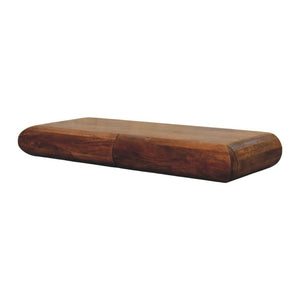 Solis Wall-Mounted Console | Solid Mango Wood | Fluted Front | Floating Hallway Storage