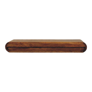 Solis Wall-Mounted Console | Solid Mango Wood | Fluted Front | Floating Hallway Storage