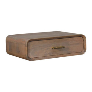 Sonoma T-Bar Wall Mounted Bedside | Solid Mango Wood | Floating Storage
