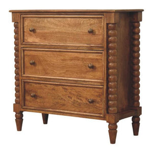 Spindle Chest of Drawers | Solid Wood Bedroom Storage