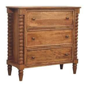 Spindle Chest of Drawers | Solid Wood Bedroom Storage