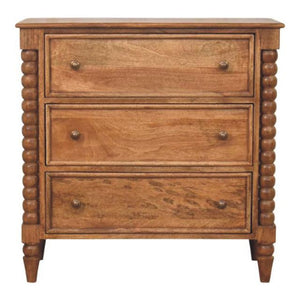 Spindle Chest of Drawers | Solid Wood Bedroom Storage