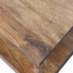 Spindle Coffee Table | Open Shelf Living Room Storage