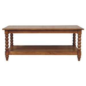 Spindle Coffee Table | Open Shelf Living Room Storage
