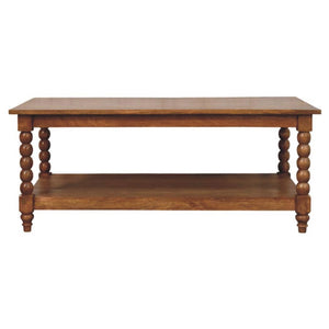 Spindle Coffee Table | Open Shelf Living Room Storage