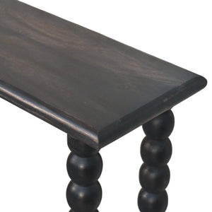 Spindle Linear Console Table | Solid Mango Wood | Sculptural Legs