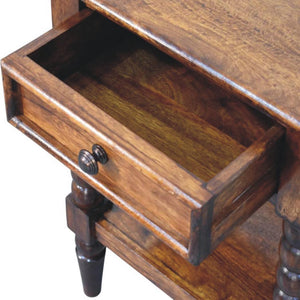Spindle One-Drawer Side Table | Textured Accent Furniture