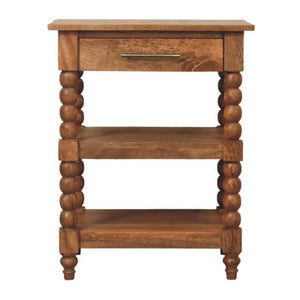 Spindle Side Table | Solid Wood Accent Table