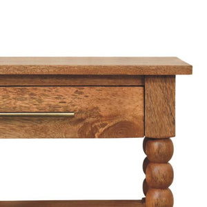 Spindle Side Table | Solid Wood Accent Table
