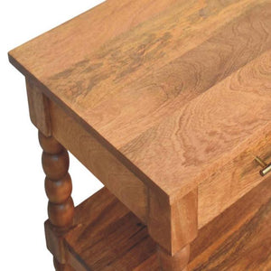 Spindle Side Table | Solid Wood Accent Table