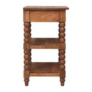 Spindle Side Table | Solid Wood Accent Table