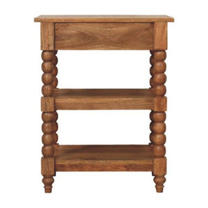 Spindle Side Table | Solid Wood Accent Table