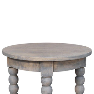 Spindle Washed Round Table | Solid Wood Accent Table
