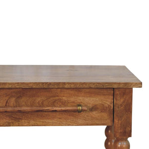 Spindle Woven Console Table | Timber Hallway Table with Woven Detail