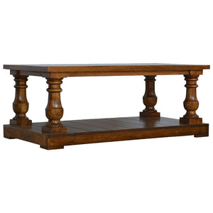 Square Turned Country Coffee Table | Classic Design | Living Room Centrepiece