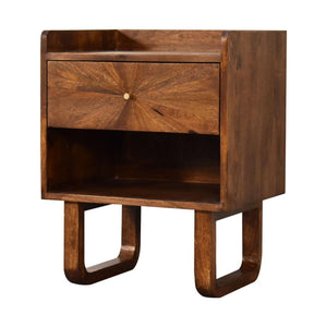 Sunrise Open Bedside Table | Chestnut Finish | Open Bedroom Storage