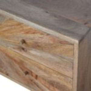 Sunrise Pattern Console Table | Solid Mango Wood | Carved Hallway Furniture