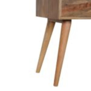 Sunrise Pattern Console Table | Solid Mango Wood | Carved Hallway Furniture