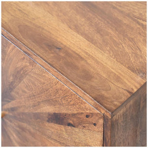 Sunrise Storage Cabinet | Solid Mango Wood | Chestnut Finish | U-Shape Design
