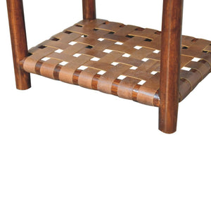 T-Bar Bedside Table | Chestnut Finish | Sculptural Storage