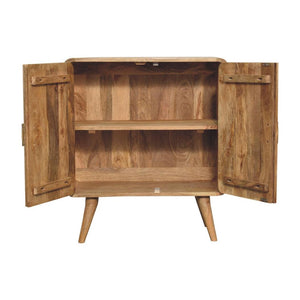 T-Bar Ridged Cabinet | Chestnut Finish | Textured Storage