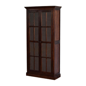 Tall Cherry Glazed Cabinet | Vertical Home Storage | Statement Finish