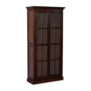 Tall Cherry Glazed Cabinet | Vertical Home Storage | Statement Finish