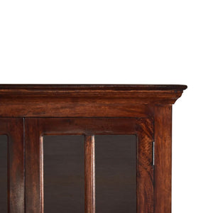 Tall Cherry Glazed Cabinet | Vertical Home Storage | Statement Finish