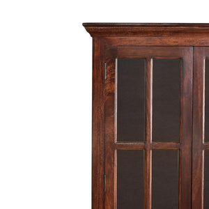 Tall Cherry Glazed Cabinet | Vertical Home Storage | Statement Finish