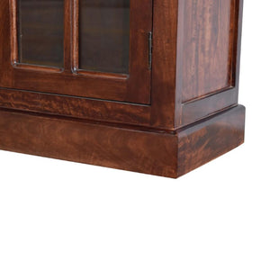 Tall Cherry Glazed Cabinet | Vertical Home Storage | Statement Finish