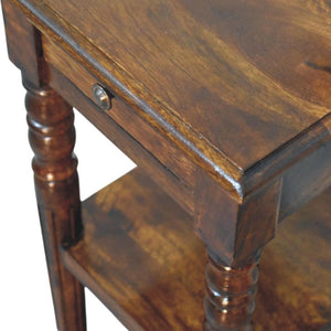 Tall Turned-Leg Side Table | Classic Narrow Accent Table