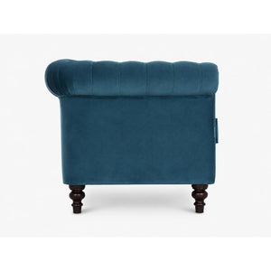Teal Chesterfield Sofa | Velvet Upholstery | Solid Mango Wood Frame | Classic Seating